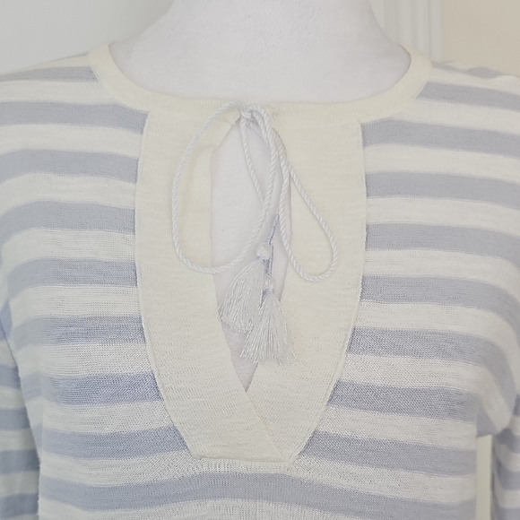 LOFT Cream and Gray Striped Tunic - Picture 5 of 6